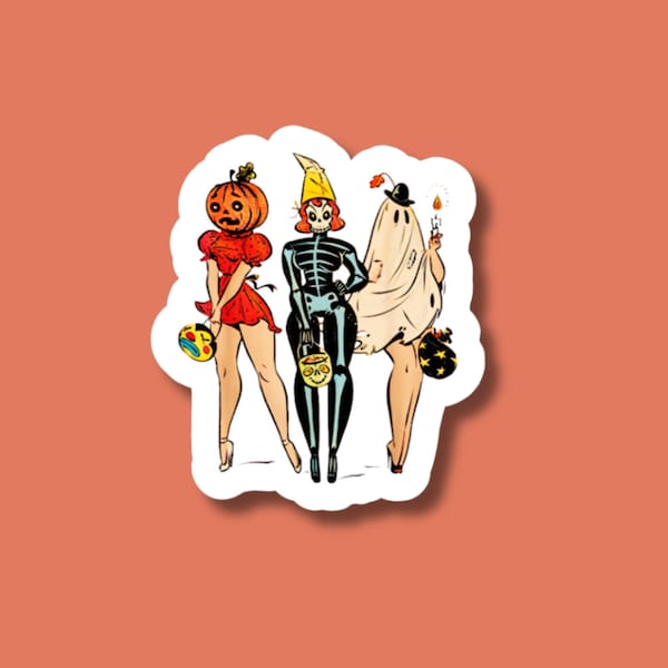 halloween pinup girl, retro halloween, halloween stickers, halloween unique, halloween party, halloween lovers, halloween gifts, pinup retro