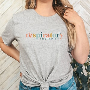 chemise de thérapie respiratoire, soins respiratoires, inhalothérapeute, cadeaux pour rt, cadeau de soins respiratoires, cadeau de diplômé respiratoire