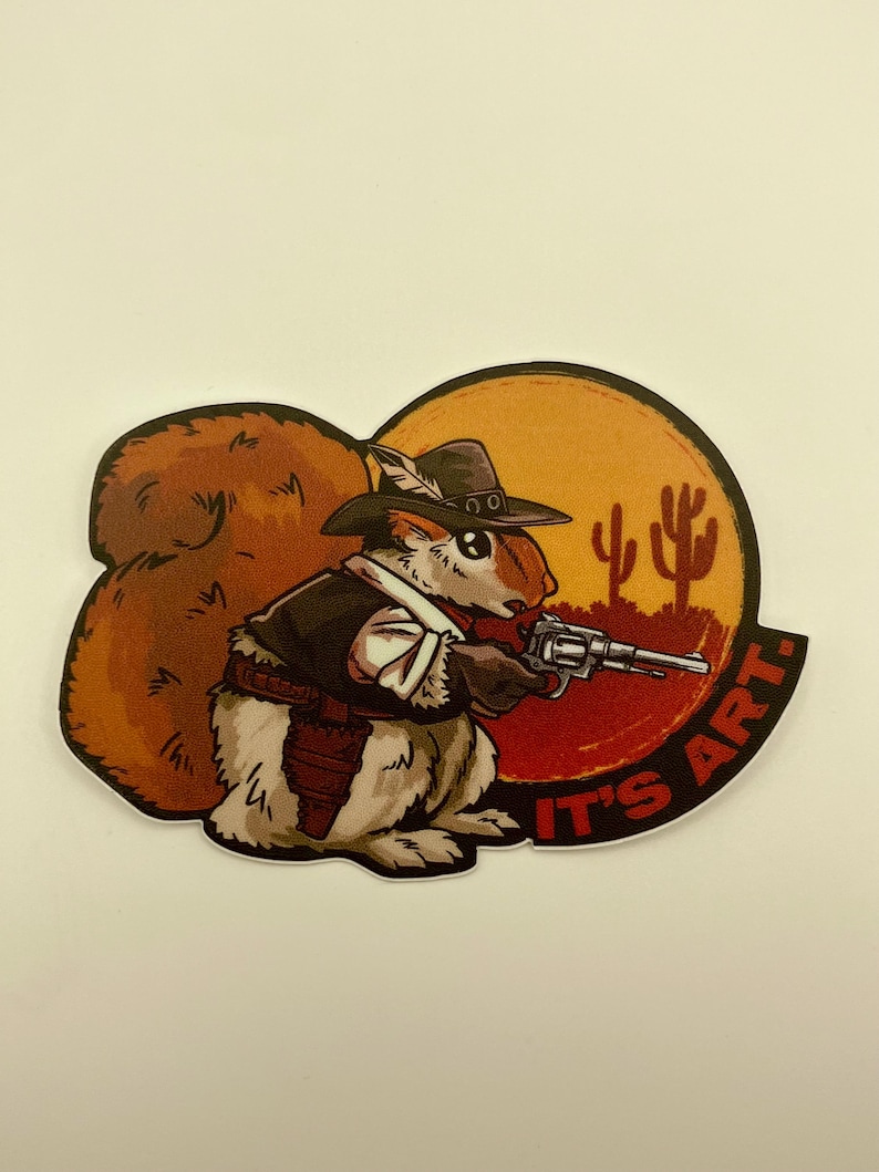 Squirrel John — Rdr2 Inspired — Vinyl Sticker or Wood Keychain - Etsy