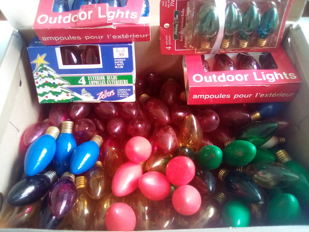 Lot of 103 Vintage Christmas Bulbs Assorted Colors Light Etsy