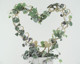 Open Hearts Trellis | Houseplant Trellis | Wood Plant Trellis | Plant Stake