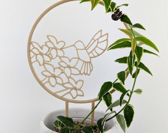 Hummingbird Trellis | Wood Plant Trellis | Houseplant Trellis | Plant Stake | Hoya Support