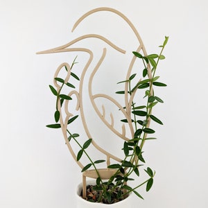 Heron Trellis | Houseplant Trellis | Wood Plant Trellis | Plant Stake