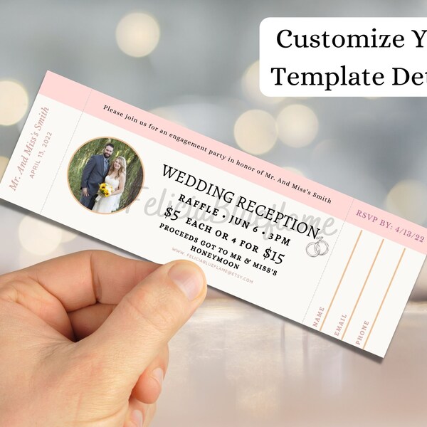 Wedding Ticket - Etsy