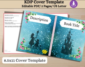Editable Template 8.5x11 paperback book cover, KDP Book Covers, Journal Cover, Commercial Use, Ready To Upload Pdf