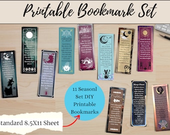 Witch Bookmark , Digital Bookmarks, Wiccan, spells,incantations, Unique Bookmarks, diy bookmarks, Printable Bookmark set