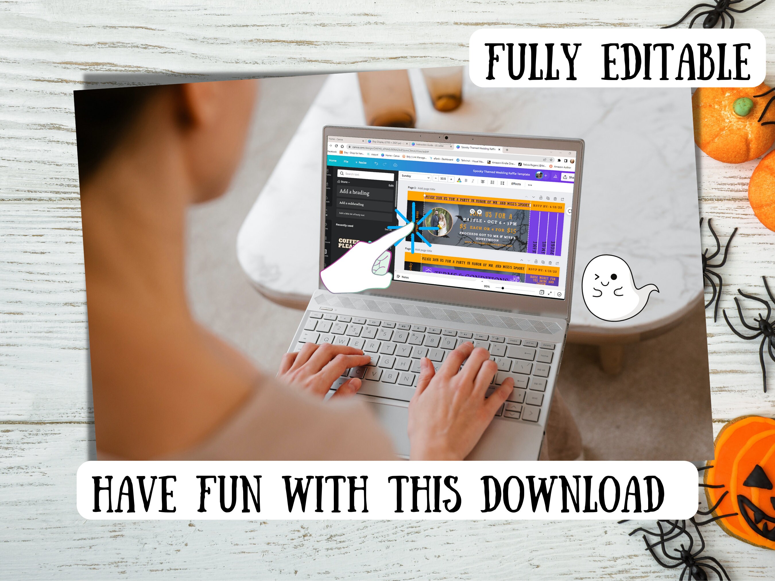 Wedding Raffle Ticket Template, Editable Raffle Ticket Template, Event ...