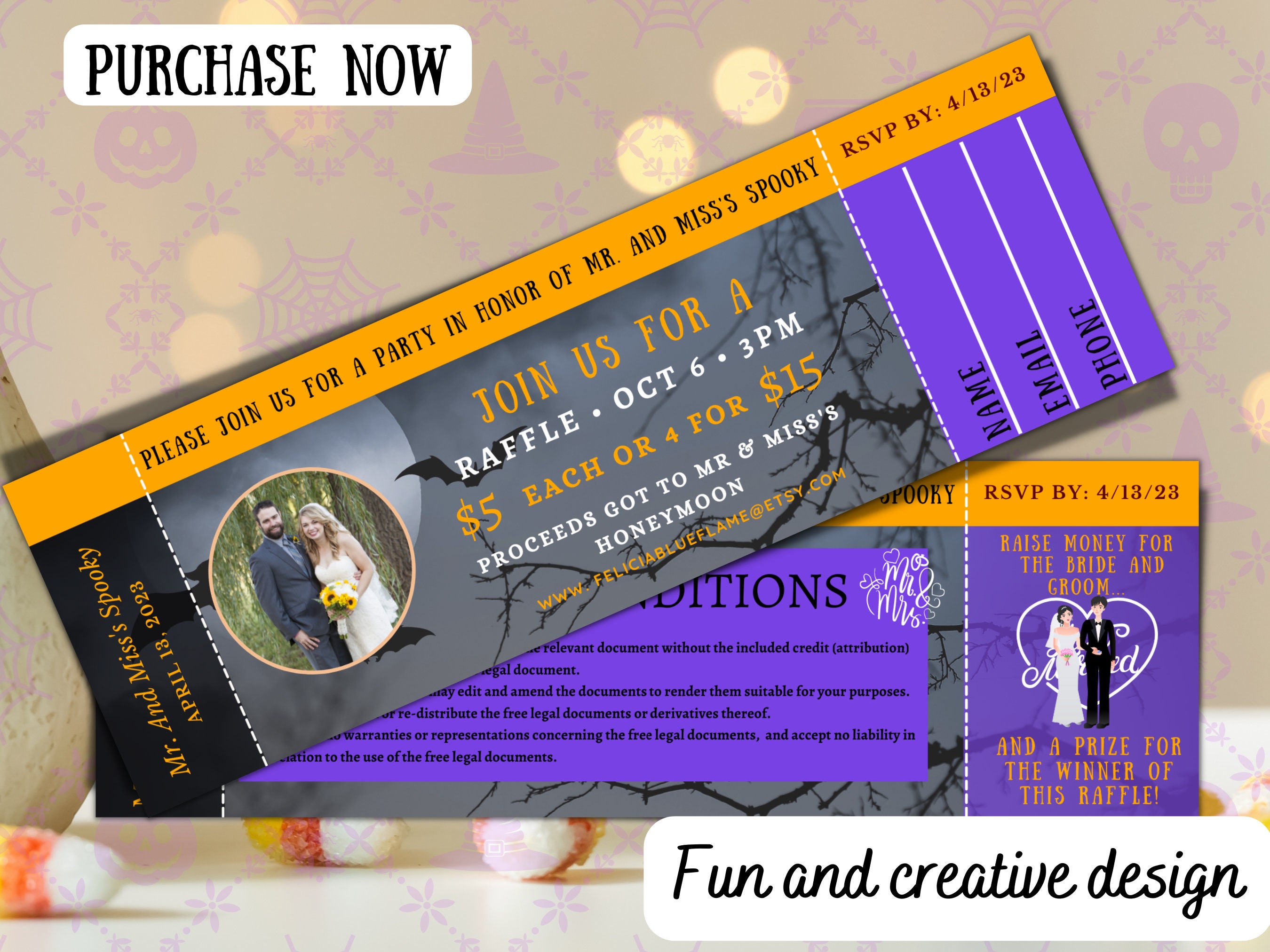 Wedding Raffle Paper Wedding Raffle Ticket Template, Editable Raffle Ticket Template, Event ...