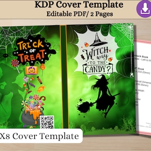 Kdp Cover, Editable Template 5X8 paperback book cover, KDP Book Covers, Journal Cover, Commercial Use, Ready To Upload Pdf, witch