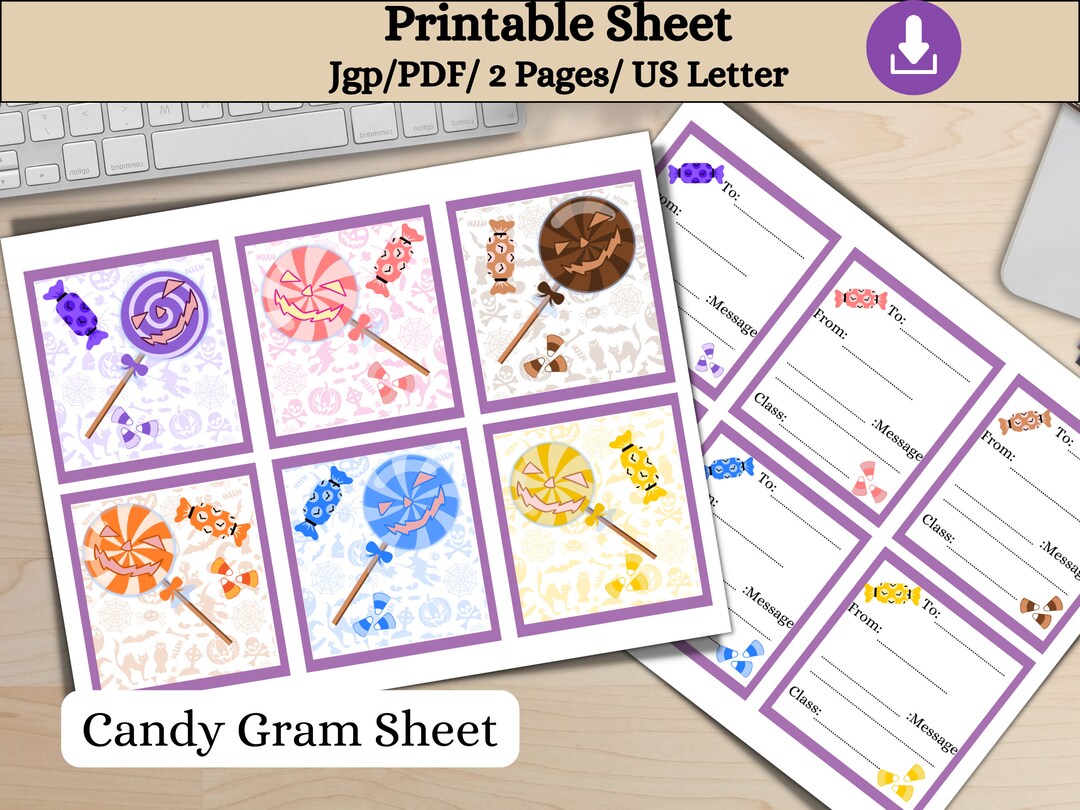 Halloween Candy Grams, Boo Grams, School Fundraiser, PTO, PTA, Instant