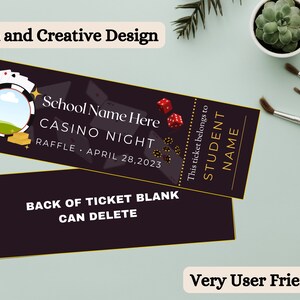 Gold and Dark Purple, Blank Raffle Template Ticket, Diy Ticket, Custom ...