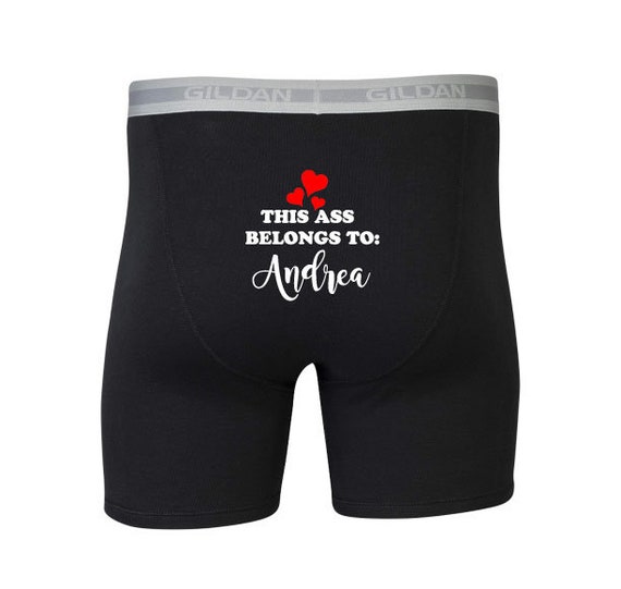Personalized custom men s underwear bottoms bachelor party favor naughty Valentines day gift