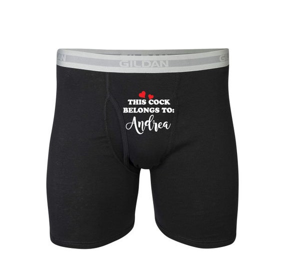 Personalized Valentines Day Men's Underwear Bottoms, Bachelor Party Favor,  Gift for Him, Naughty Valentines Day Gift. 
