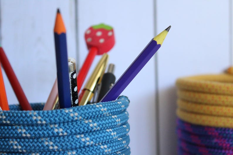 Pencil Holder / Small Vase ~ Made From Retired Climbing Rope - Etsy