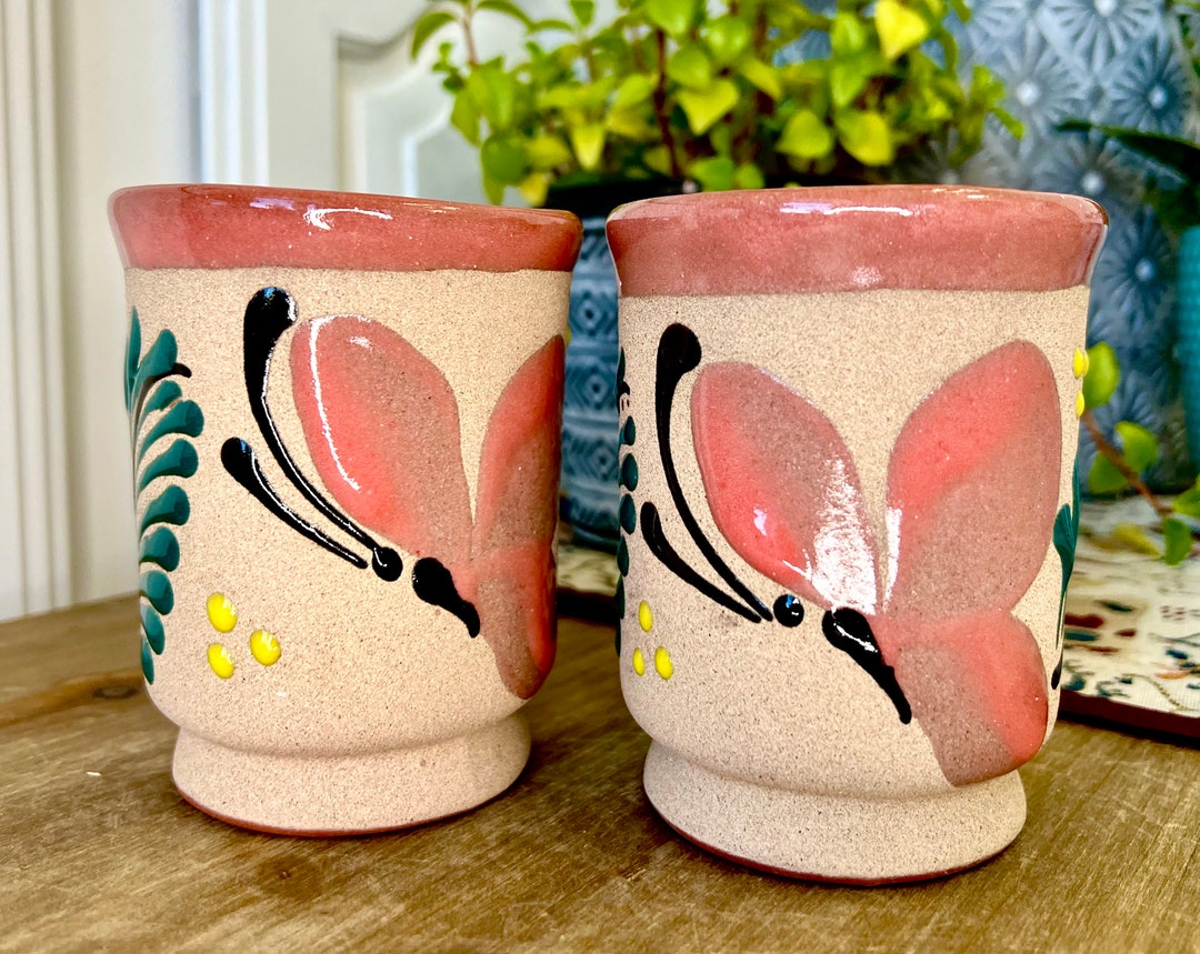 Mystery Set of 2 Authentic Mexican Pottery Clay Mugs Etsy