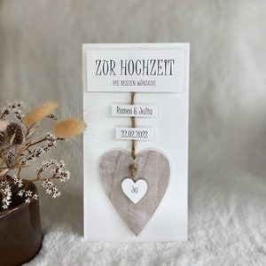 handgemachte hochzeitskarte personalisiert