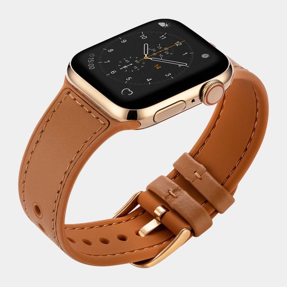 BuckleAndBand Mona Hybrid Sport Leather Apple Watch Strap Brown