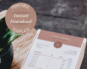 Custom Invoice Form Template for Canva. Minimalist Invoice Form. Etsy Shop Business Forms. Modern Small Business Forms. Instant Download
