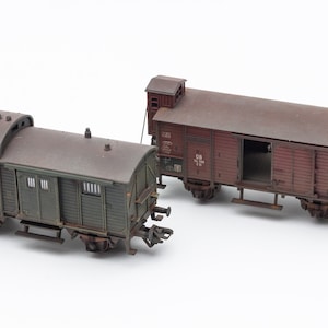 Pro painted  DB closed freight train carriages (landerbarhn era) H0 (1/87) scale (price per model).