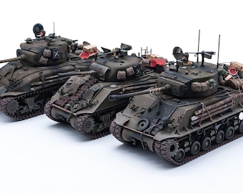 ProBuilt M4A3E8 シャーマン戦車モデル 1:35 - WW2フューリースタイル