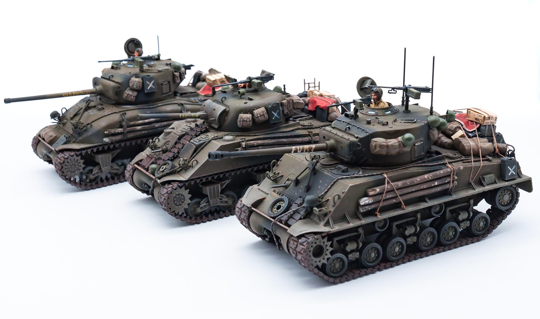 戦車 1945 ゲルマン ジオラマ 映画 FURY 進撃 シーン 完成品 戦車 1945