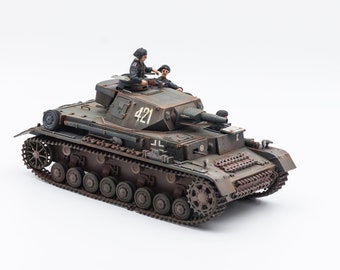 IV号戦車D型、第二次世界大戦時のドイツ戦車、1/35プロ塗装済みタミヤ