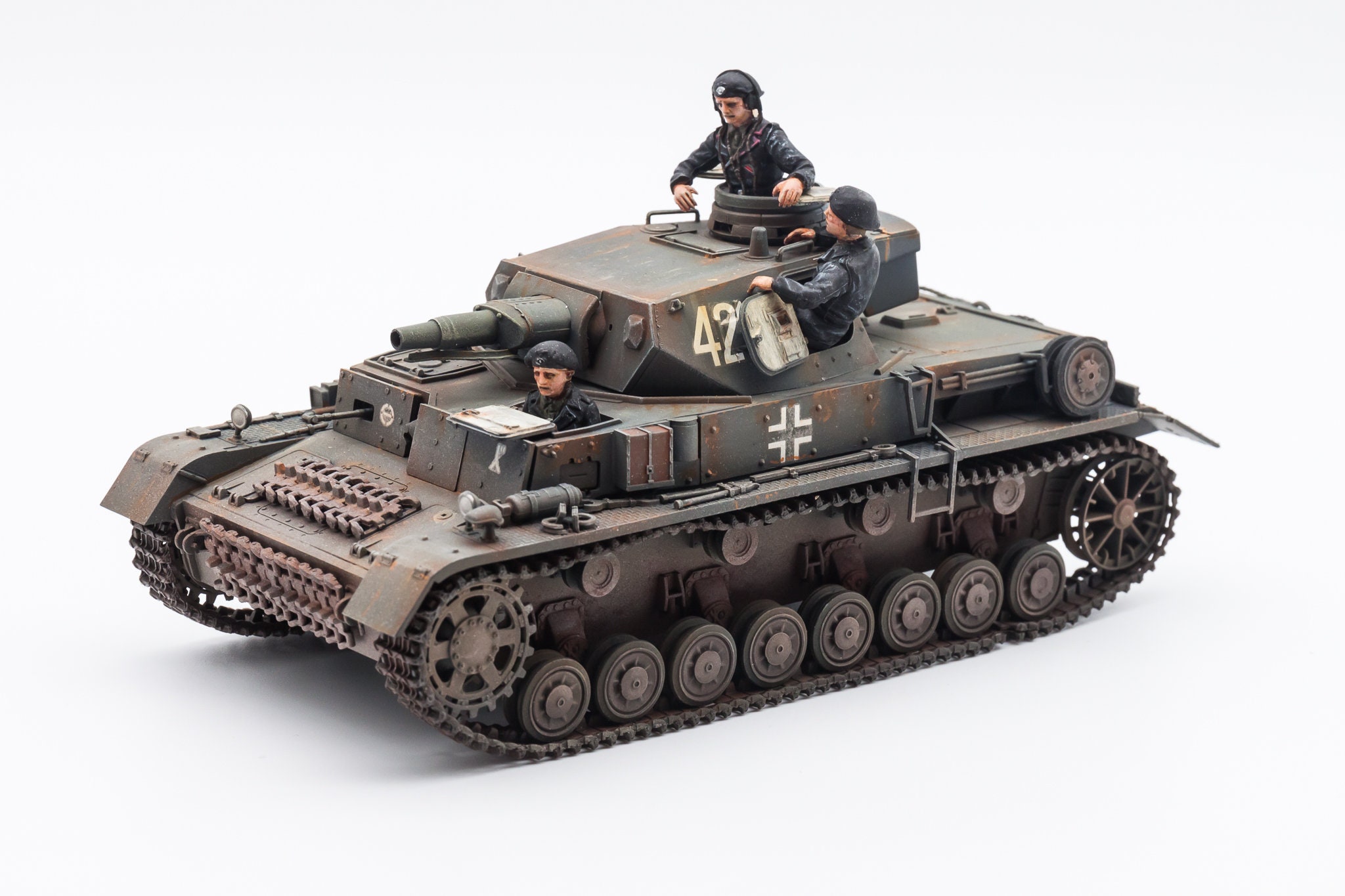 IV号戦車D型、第二次世界大戦時のドイツ戦車、1/35プロ塗装済みタミヤ