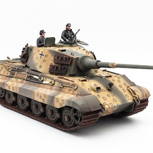 PRE-ORDER: King Tiger Tank with "Octopus" camouflage (the last Tigers out of Kassel). With Production turret. Tamiya 1/35 Scale Model.