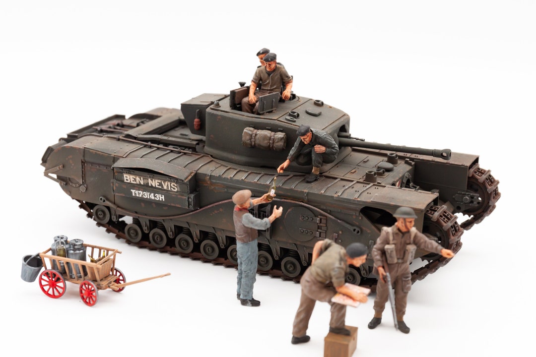 Churchill MK VII. British WWII Tank, 1/35 Pro Painted Tamiya Scale