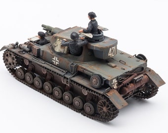 IV号戦車D型、第二次世界大戦時のドイツ戦車、1/35プロ塗装済みタミヤ
