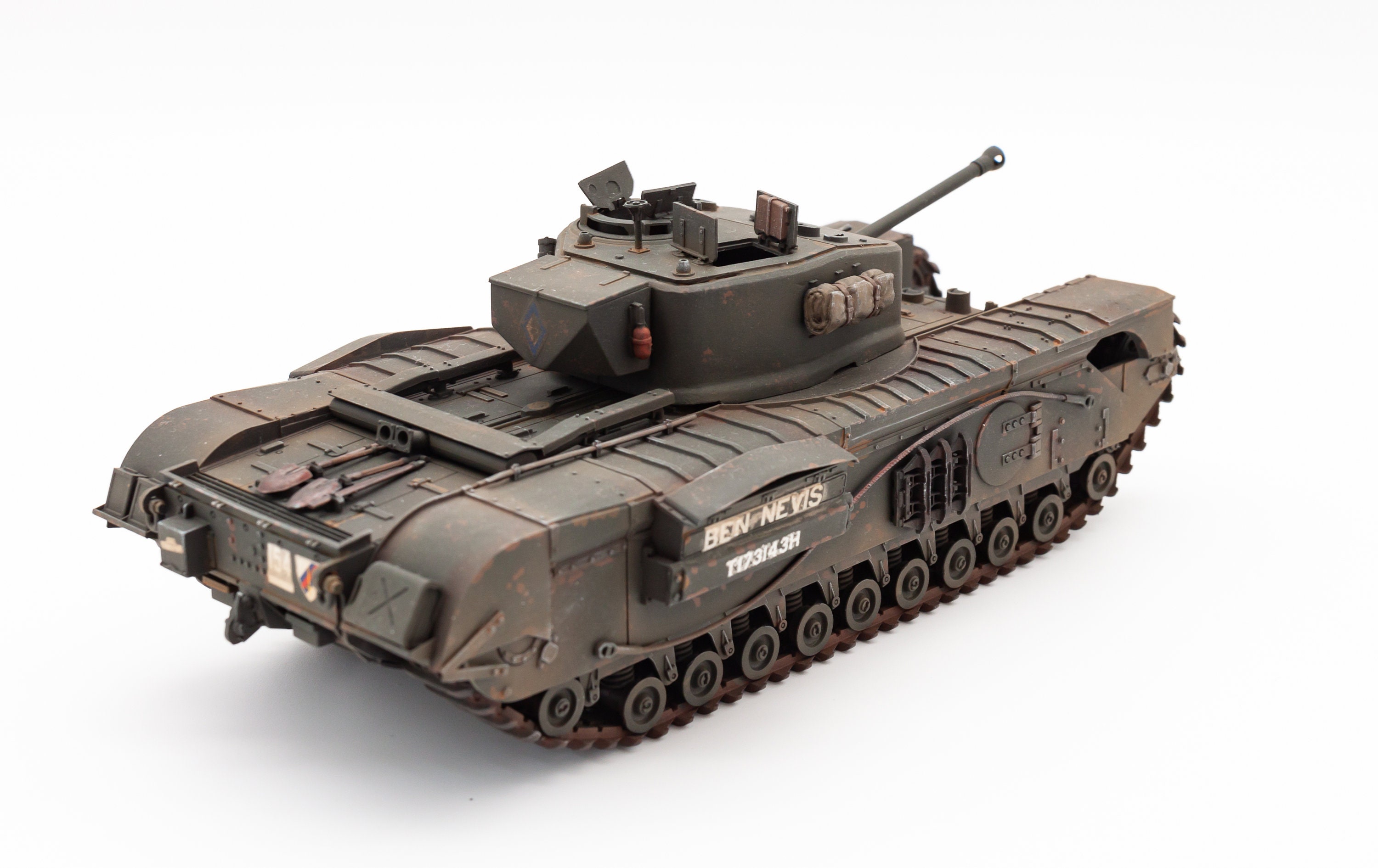 Churchill MK VII. British WWII Tank, 1/35 Pro Painted Tamiya Scale