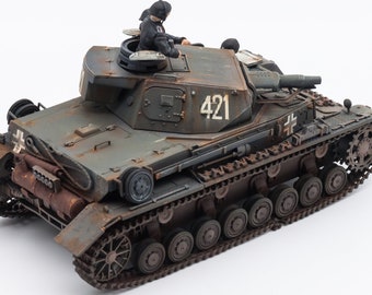 Panzerkampfwagen IV Ausf. D, German WWII tank, 1/35 pro painted Tamiya scale model.