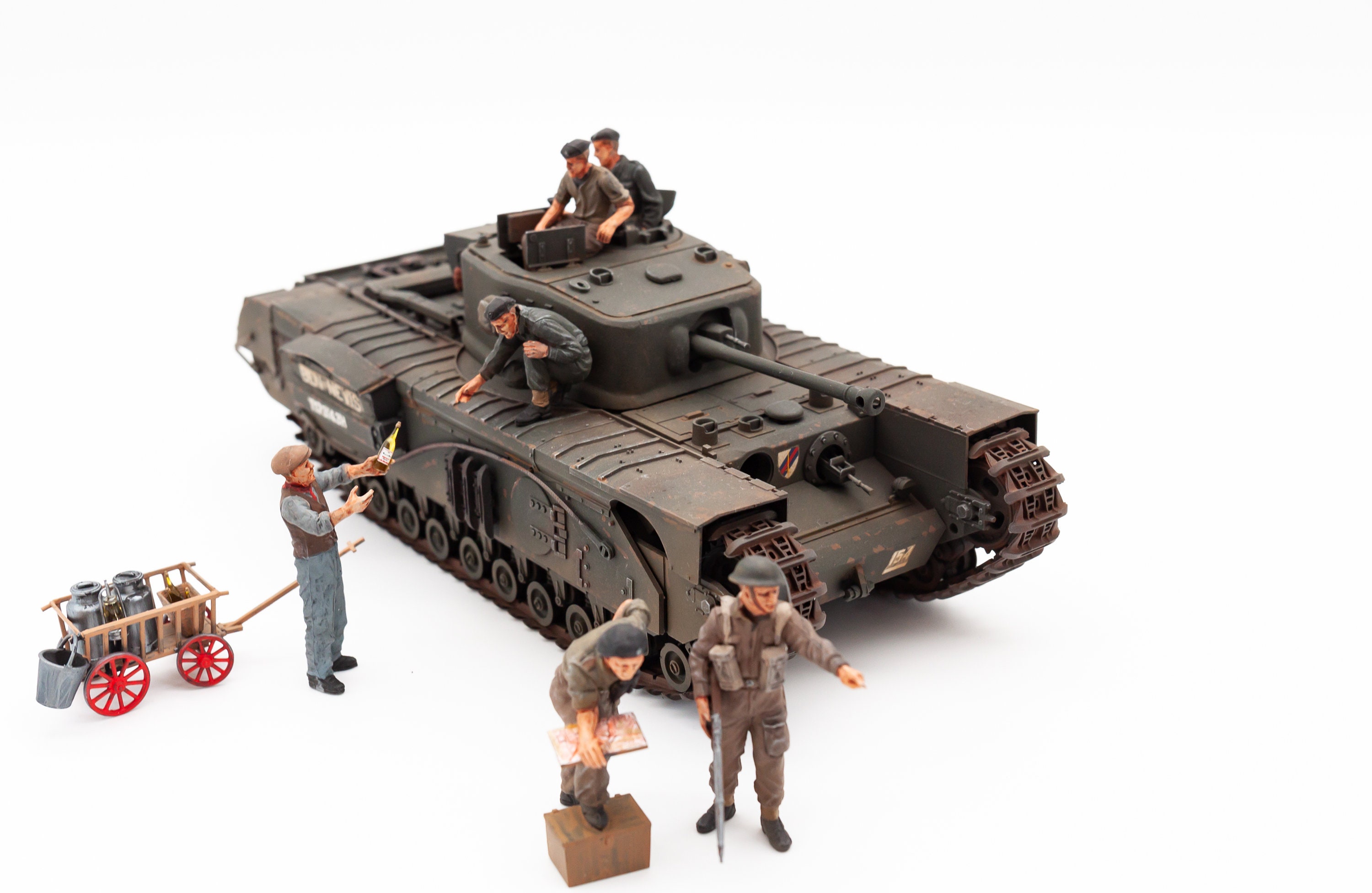 Churchill MK VII. British WWII Tank, 1/35 Pro Painted Tamiya Scale