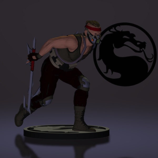 Kabal Running w/Hookswords - 3d Print Model - Mortal Kombat