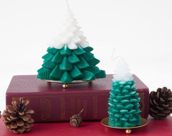 Christmas Tree Candle, Snow Tree, Shaped Candle, Christmas Gift, Soy & Beeswax Candle, Christmas Decoration, Gift for Home Candle, Gifts