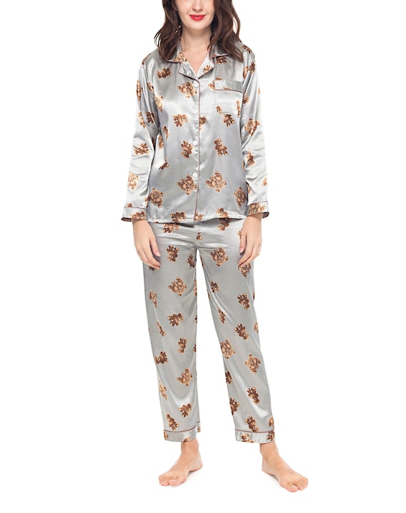 Teddy Bear Print Pajama Set Teddy Bear Pajama Set Stain Pajamas