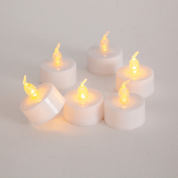 White LED Tea Light Candles Realistic & Long Night Lights in Bulk! 150 Hour Long Battery Life, Flameless Candle Tea Light Candles, Wedding