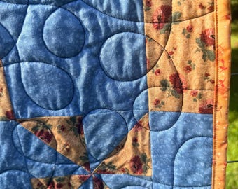 Handmade Pinwheels and Blocks Quilt