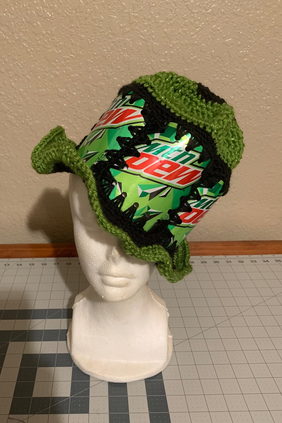 Mountain Dew Can Crochet Hat - Etsy