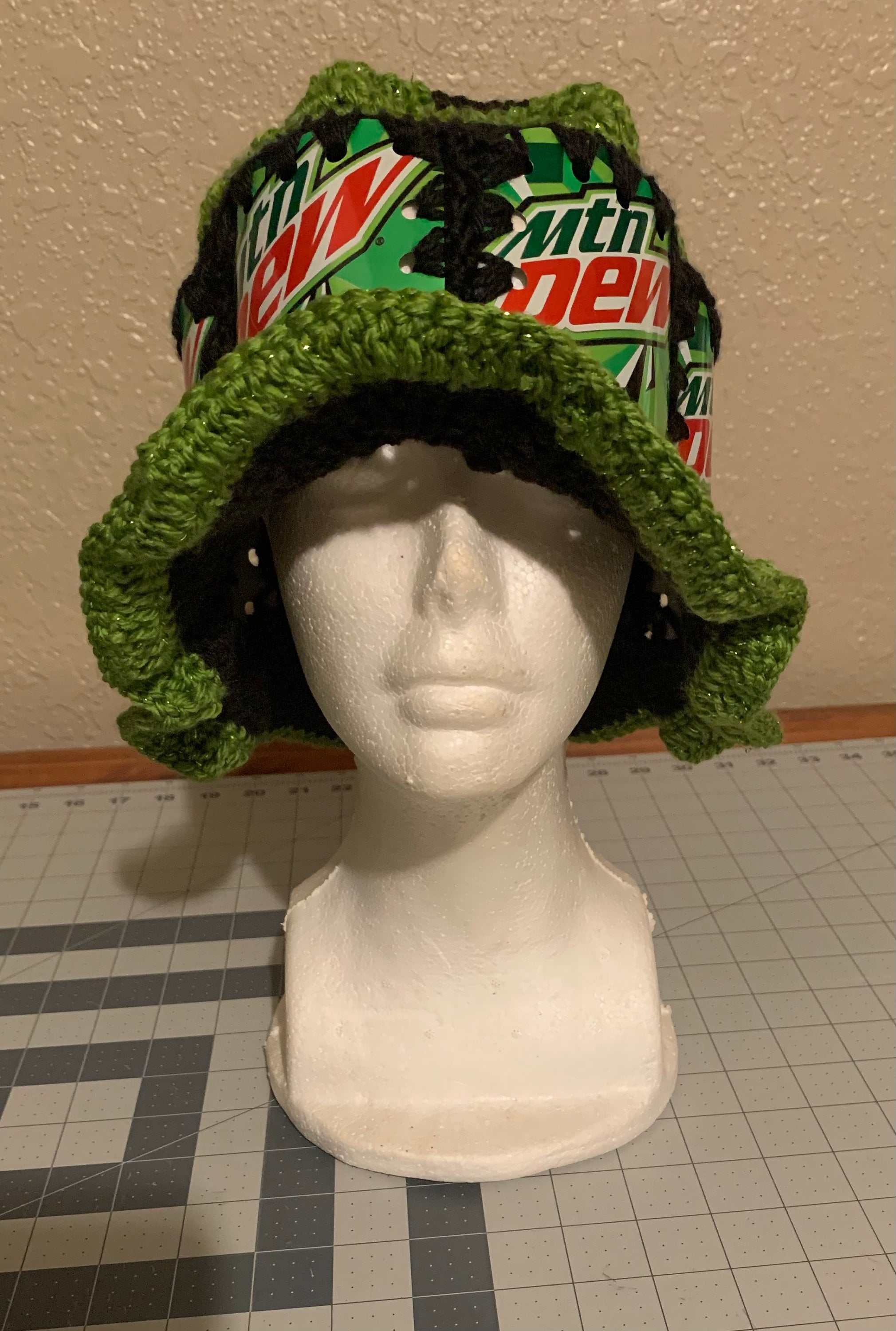 Mountain Dew Can Crochet Hat - Etsy