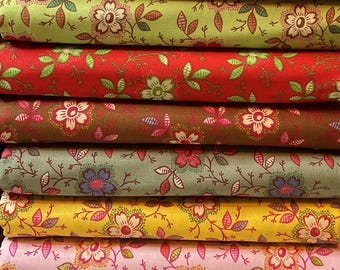 Happy Floral Fabrics Set 2