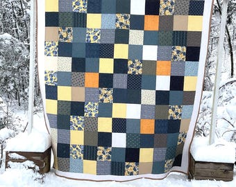 Patchwork Squares Quilt Pattern PDF download