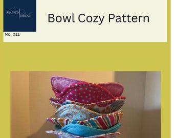 Bowl Cozy Pattern PDF download with template instructions