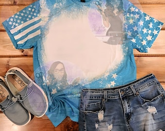 Bleached Sublimation BLANK Shirt, Bleached Tee, American Flag Bleached Shirt, Shirt For Sublimation, Dtf, Screen Print, Dtg Print, and Vinyl
