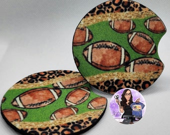 Sports Car Coaster Set, Gift For Mom, Gift For Dad, College Team, Football Car Coasters, Neoprene Coast Set, Mothers Day Gift, Father's Day