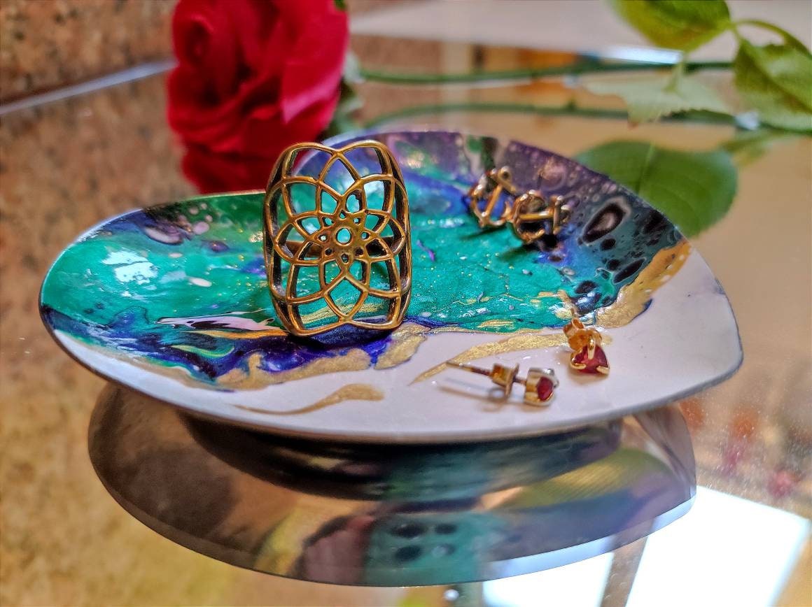 Plateau de Rangement Forme Coeur Bijoux/Maquillage Accessoires