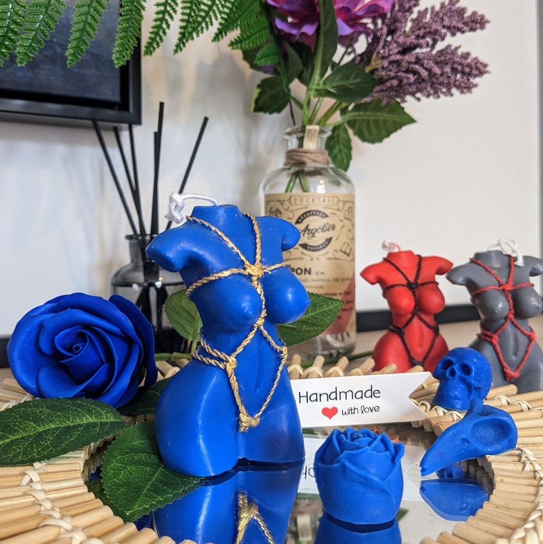 Nude Body Candle Shibari Torso Candles Hishi Karada Rope Soy Etsy