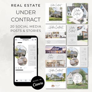 Under Contract Social Media Posts & Stories / Canva Real Estate Templates / Agent Realtor Marketing / Instagram Facebook / Listing Updates
