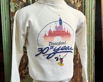 Vintage 1980s Disneyland 30th Anniversary Crewneck Sweatshirt Small