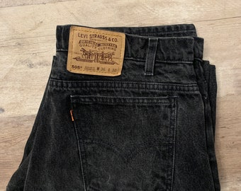 36x30 Vintage 505 Black Levi Jeans